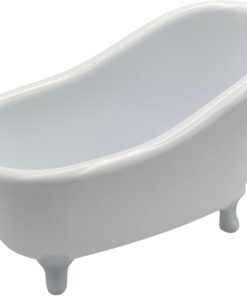 Bathtub Soap Dish Decor, Used As Bathroom Soap Dish Container, Makeup Accessories/Jewelry Organizer, Planter Pot, Doll& Hamster Shower Bathtub, for Candy, Small Toy, Kitchen Sponge Holder Box (Large)
