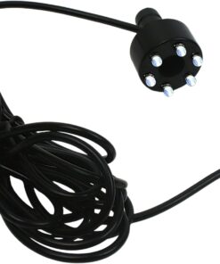 Fountain Lights Ring, 6-LED Underwater Fountain Lights, Waterproof Submersible Light, No AC Plug, Replacement for Pond Waterfall Night Swimming Pool Square Yard Garden Decoration, 12V, White Led