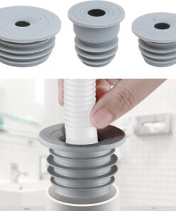 3pcs Washing Machine Drain Hose Seal, Washer Pipe Cover Plug Hose Adapter for Anti-Odor, Smell Stopper Reducer, Backflow Preventer, Deodorant Sewer Ring Sealing for Kitchen Sink Floor Pipe, 3 Sizes